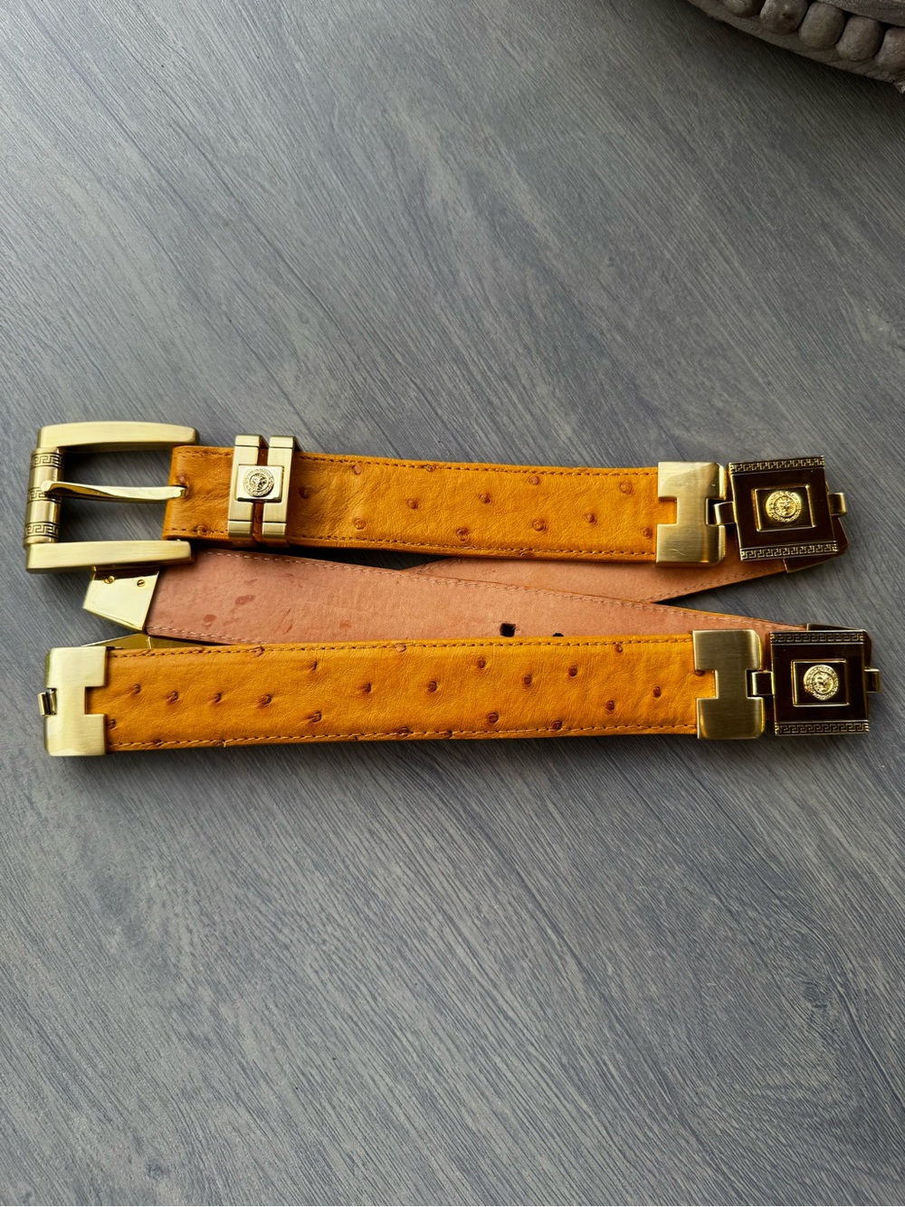 Handmade Ostrich Belt - size 38